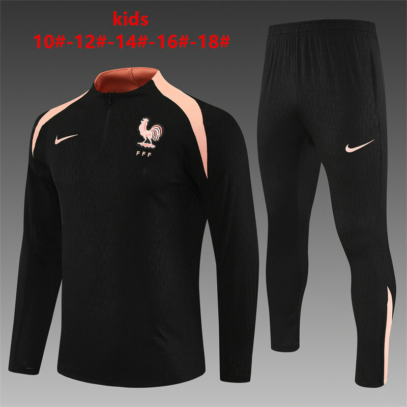 Survetement Equipe de France Enfant 2025 2026 - Noir