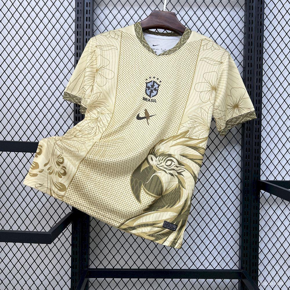 Maillot de supporter édition spéciale Brésil – Motif perroquet (2025)