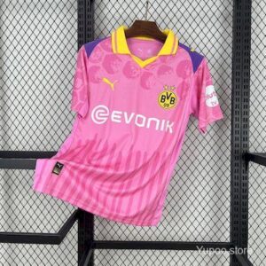 Maillot rose spécial du Borussia Dortmund, version joueur, 2025-2026