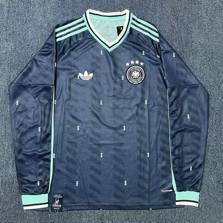 Maillot Allemagne Coupe du monde 2026 Exterieur Manches Longues - Bleu