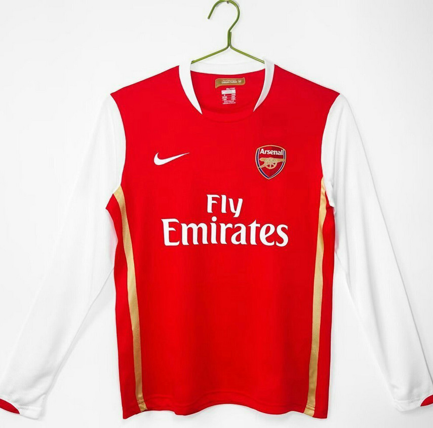 Maillot Arsenal Vintage 2006 2007 Domicile Manches Longues - Rouge