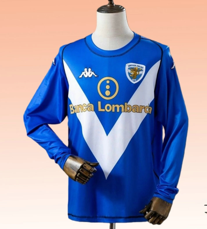 Maillot Brescia Calcio Vintage 2003 2004 Domicile Manches Longues