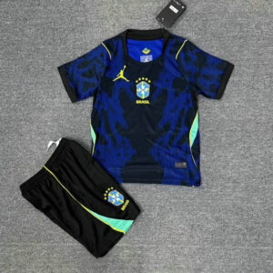 Maillot Brésil Enfant Coupe du monde 2026 Exterieur - Noir Bleu