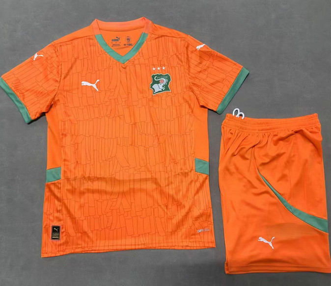 Maillot Côte d’Ivoire Enfant 2025 - Orange