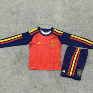 Maillot Espagne Enfant Coupe du monde 2026 Domicile Manches Longues