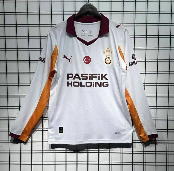 Maillot Galatasaray 2025 2026 Exterieur Manches Longues - Blanc