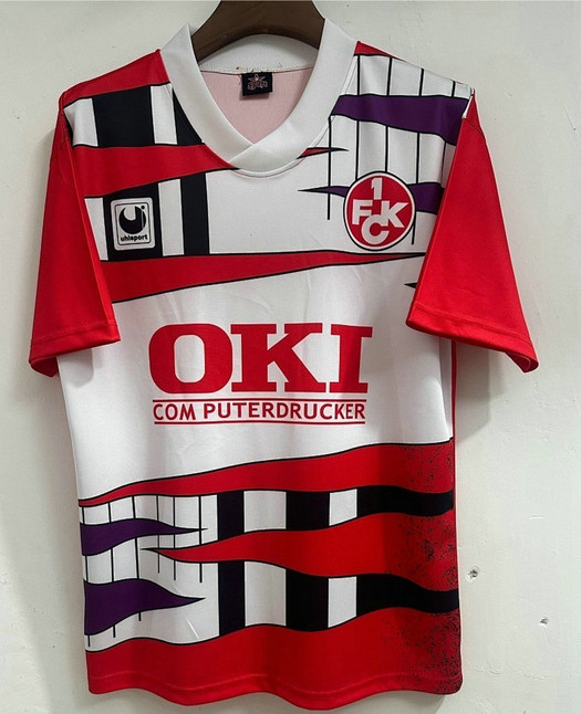 Maillot Kaiserslautern Vintage 1991 1992 Domicile - Rouge Blanc