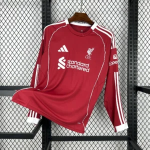 Maillot Liverpool 2025 2026 Domicile Manches Longues