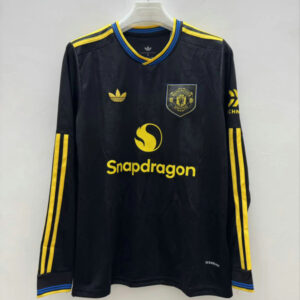 Maillot Manchester United 2025 2026 Third Manches Longues - Noir