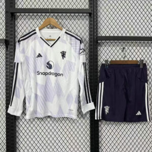 Maillot Manchester United Enfant 2025 2026 Exterieur Manches Longues