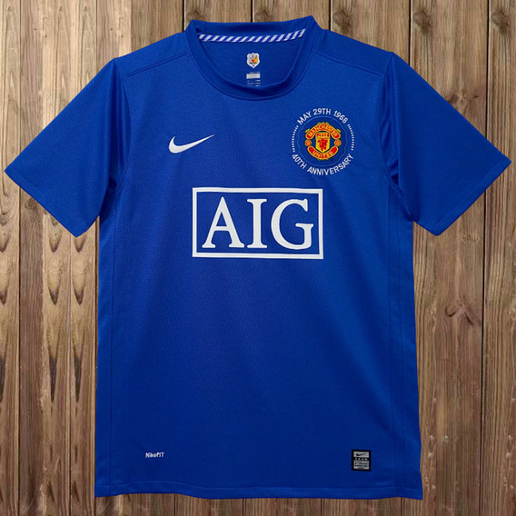 Maillot Manchester United Vintage 2008 2009 Third - Bleu