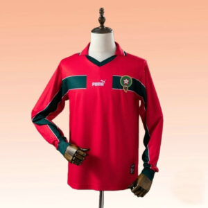 Maillot Maroc Vintage 1998 Exterieur Manches Longues - Rouge