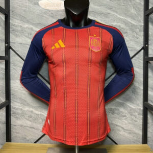 Maillot Match Espagne Coupe du Monde 2026 Domicile Manches Longues - Rouge