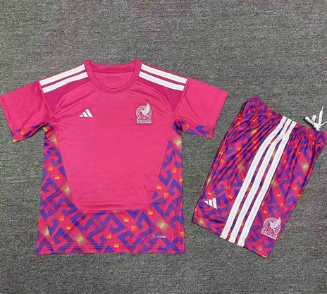 Maillot Mexique Enfant Coupe du Monde 2026 - Rosé Rouge