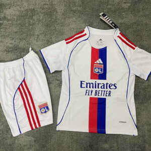Maillot Olympique Lyon Enfant 2025 2026 Domicile - Blanc