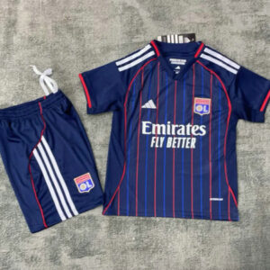 Maillot Olympique Lyon Enfant 2025 2026 Exterieur - Bleu