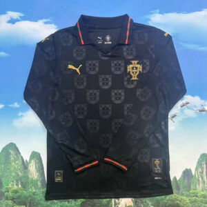 Maillot Portugal Coupe du Monde 2026 Exterieur Manches Longues - Noir