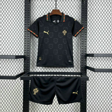 Maillot Portugal Enfant Coupe du Monde 2026 Exterieur - Noir