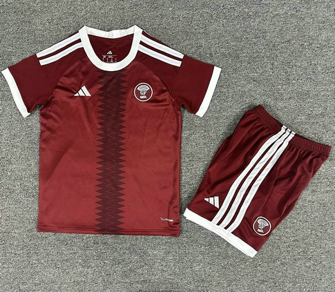 Maillot Qatar Enfant Coupe du monde 2026 Domicile - Rouge