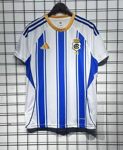 Maillot Recreativo de Huelva 2025 2026 Domicile - Blanc Bleu Maillot Recreativo de Huelva 2025 2026 Domicile - Blanc Bleu