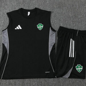 Ensemble Al-Ahli Saudi 2025 2026 Sans Manches - Noir