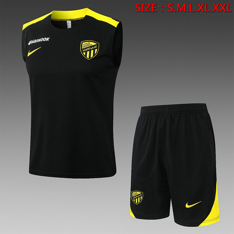 Ensemble Al-Ittihad 2025 2026 Sans Manches - Noir