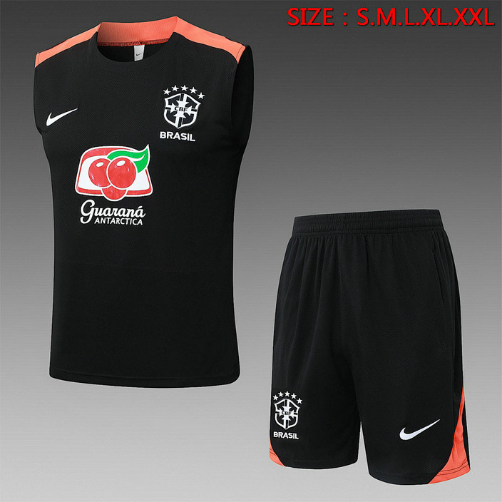 Ensemble Brésil 2025 2026 Sans Manches - Noir