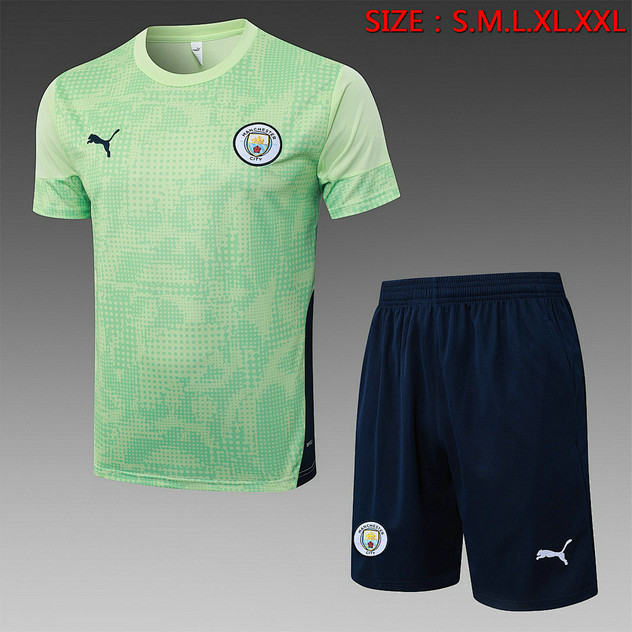 Ensemble Manchester City 2025 2026 - Vert Fluorescent