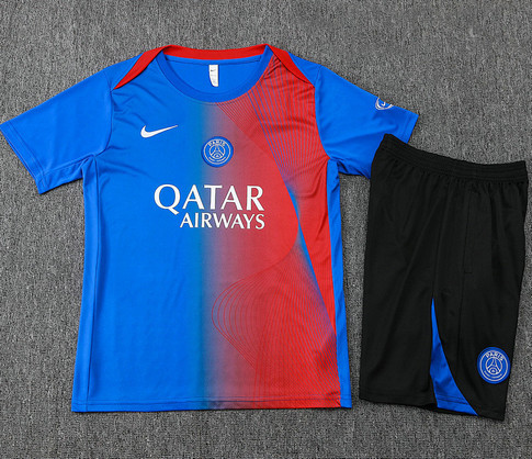 Ensemble PSG 2025 2026 bleu rouge Ensemble PSG 2025 2026 - Bleu Rouge