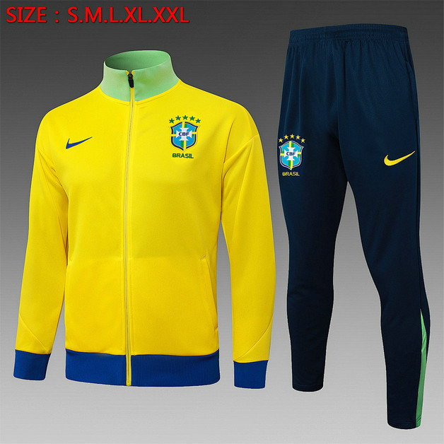 Ensemble Veste Brésil 2025 2026 - Jaune Ensemble Veste Brésil 2025 2026 - Jaune