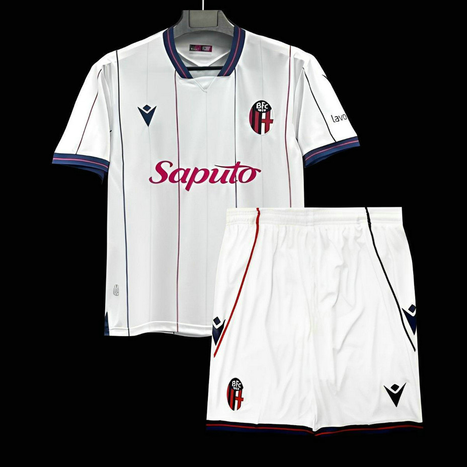 Maillot Bologna Enfant 2025 2026 Exterieur - Blanc Maillot Bologna Enfant 2025 2026 Exterieur - Blanc