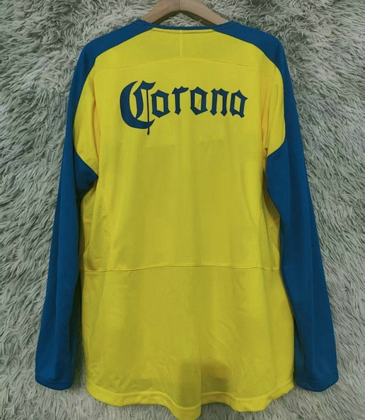Maillot Club América Vintage 2003 2004 Domicile Manches Longues - Jaune