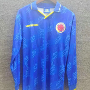 Maillot Colombie Vintage 1994 Exterieur Manches Longues - Bleu