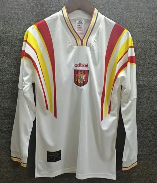 Maillot Espagne Vintage 1996 Third Manches Longues - Blanc
