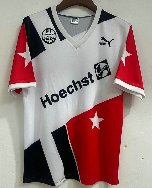 Maillot Francfort Vintage 1990 1991 Exterieur - Rouge Blanc
