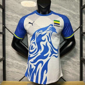 Maillot Match Gabon 2026 2027 Exterieur - Blanc Bleu