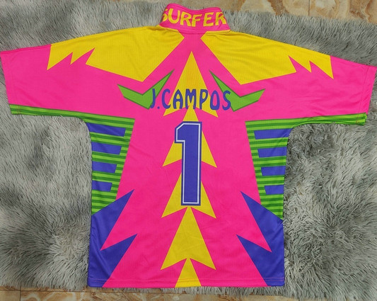 Maillot Mexique Vintage 1998 Gardien de but - Rose Jaune 1 Maillot Mexique Vintage 1998 Gardien de but - Rose Jaune