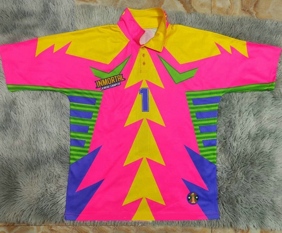 Maillot Mexique Vintage 1998 Gardien de but - Rose Jaune Maillot Mexique Vintage 1998 Gardien de but - Rose Jaune