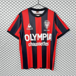 Maillot OGC Nice Vintage 1977 1978 Domicile - Rouge Noir