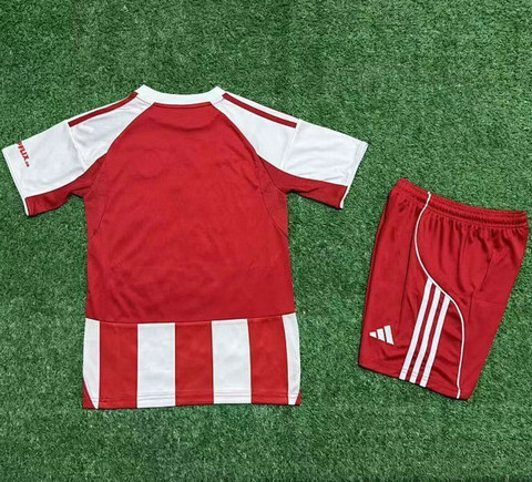 Maillot Olympiacos Enfant 2025 2026 Domicile -Rouge Blanc