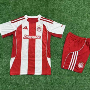 Maillot Olympiacos Enfant 2025 2026 Domicile -Rouge Blanc
