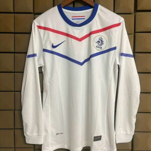 Maillot Pays Bas Vintage 2010 Exterieur Manches Longues - Blanc