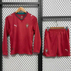 Maillot Portugal Enfant Coupe du Monde 2026 Domicile Manches Longues - Rouge