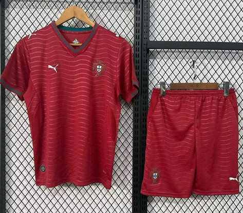 Maillot Portugal Enfant Coupe du Monde 2026 Domicile - Rouge