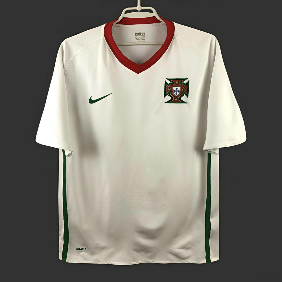 Maillot Portugal Vintage 2008 Exterieur - Blanc Maillot Portugal Vintage 2008 Exterieur - Blanc