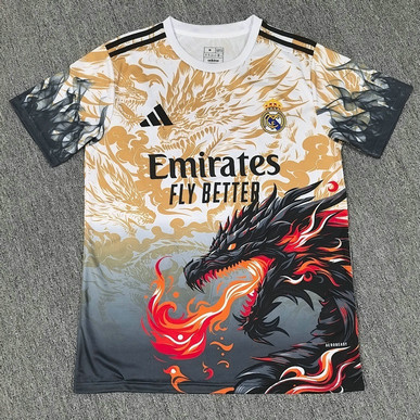 Maillot Real Madrid 2025 2026 Dragon Maléfique - Jaune