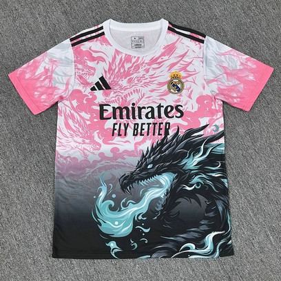 Maillot Real Madrid 2025 2026 dragon maléfique rose Maillot Real Madrid 2025 2026 Dragon Maléfique - Rose