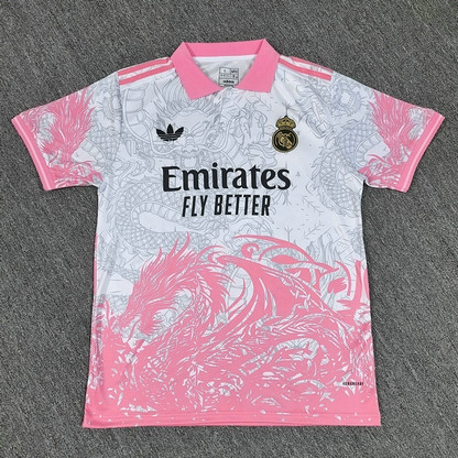 Maillot Real Madrid 2025 2026 dragon rose blanc