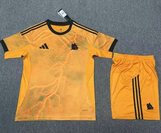 Maillot Rome Enfant 2025 2026 Exterieur - Orange Maillot Rome Enfant 2025 2026 Exterieur - Orange