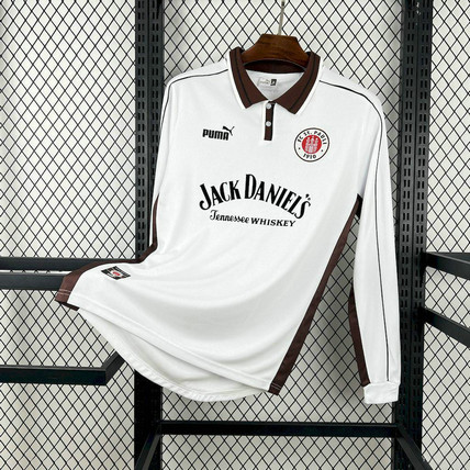 Maillot St. Pauli Vintage 1999 2000 Domicile Manches Longues - Blanc